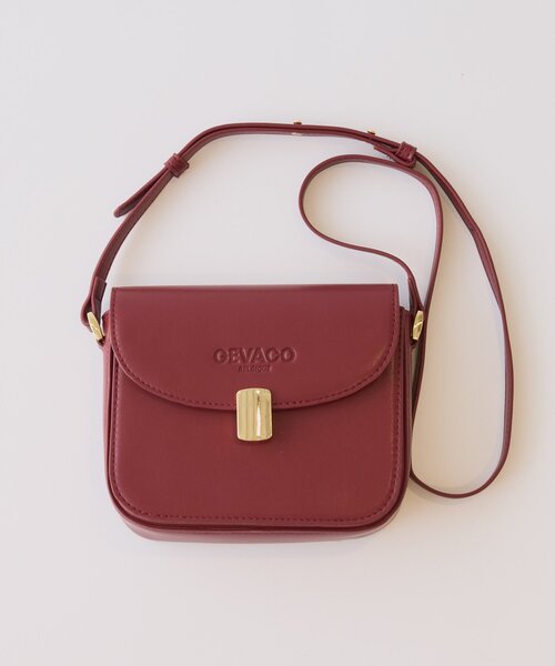 kangaroo レディースバッグ　本革　ボルドー　ショルダーバッグ kangaroo レディースバッグ 本革 ボルドー ショルダーバッグの通販 by