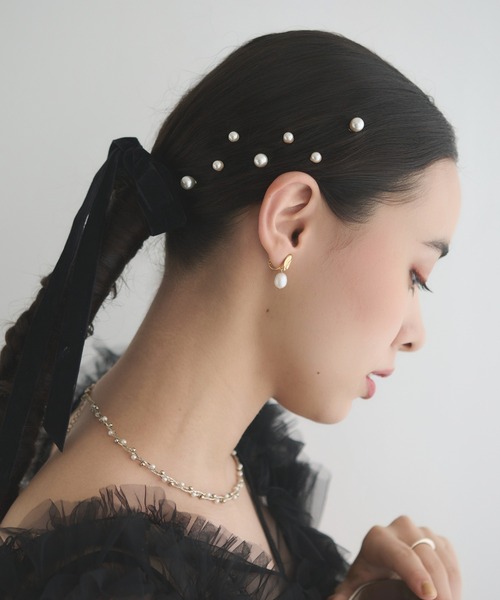 dee doo dah（ディドゥダ）の「【deedoodah】パールヘアピアスセット（ヘアピン・レディース・A/B・FREE）」の9枚目の写真