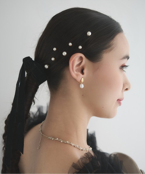 dee doo dah（ディドゥダ）の「【deedoodah】パールヘアピアスセット（ヘアピン・レディース・A/B・FREE）」の10枚目の写真