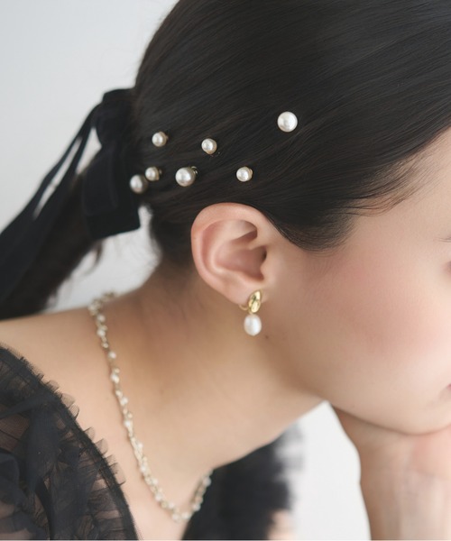 dee doo dah（ディドゥダ）の「【deedoodah】パールヘアピアスセット（ヘアピン・レディース・A/B・FREE）」の12枚目の写真
