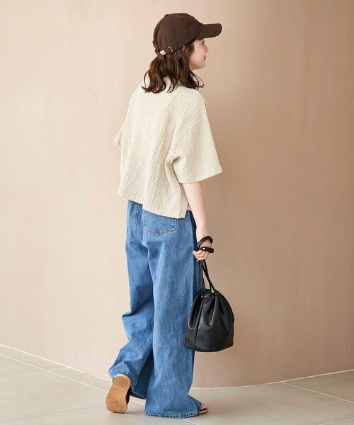 coen（コーエン）の「ポコポコハーフスリーブシャツ（シャツ/ブラウス・レディース・ブラック/ベージュ/ダークオレンジ・M/L）」の15枚目の写真