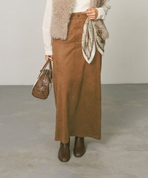 スウェードナロースカート