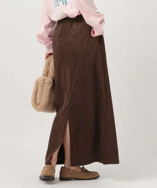 BAYFLOW(ベイフロー)の「スウェードナロースカート(スカート・レディース・ダークブラウン/キャメル・SMALL/MEDIUM)」の5枚目の写真