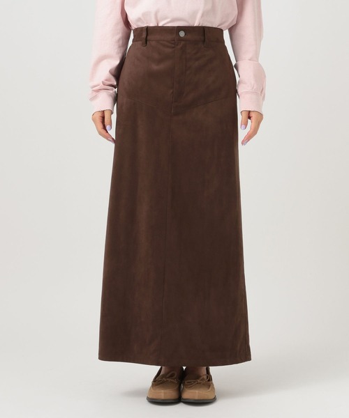 BAYFLOW(ベイフロー)の「スウェードナロースカート(スカート・レディース・ダークブラウン/キャメル・SMALL/MEDIUM)」の9枚目の写真