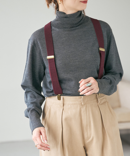 Spick & Span(スピックアンドスパン)の「《手洗い可 / 追加》18Gタートルネックプルオーバー(ニット/セーター・レディース・チャコールグレー/ブラック/レッド/ベージュ・FREE)」の21枚目の写真