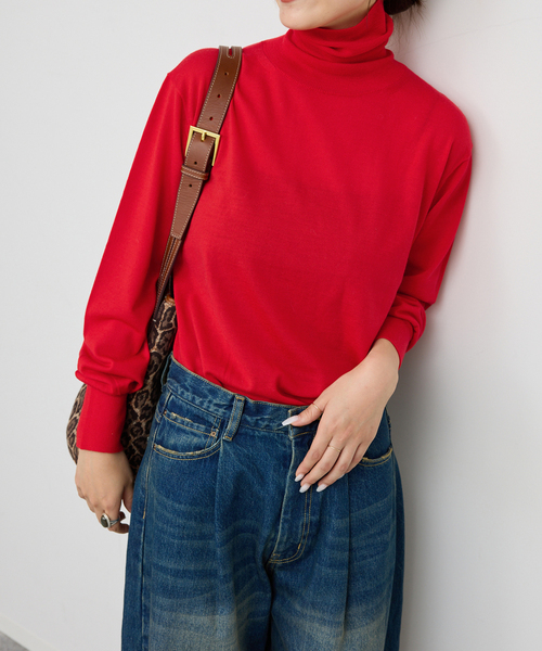 手洗い可 / 追加》18Gタートルネックプルオーバー（ニット/セーター