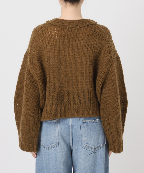 journal standard L'essage（ジャーナルスタンダードレサージュ）の「AMYRIS Vネックカーディガン（カーディガン/ボレロ・レディース・パープル/レッド/ブラウン・FREE）」の16枚目の写真