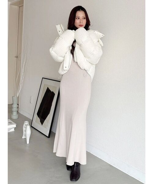 MERCURYDUO（マーキュリーデュオ）の「2WAYフード付きアライドショートニットダウン（ダウンジャケット/コート・レディース・アイボリー・SMALL/MEDIUM）」の9枚目の写真