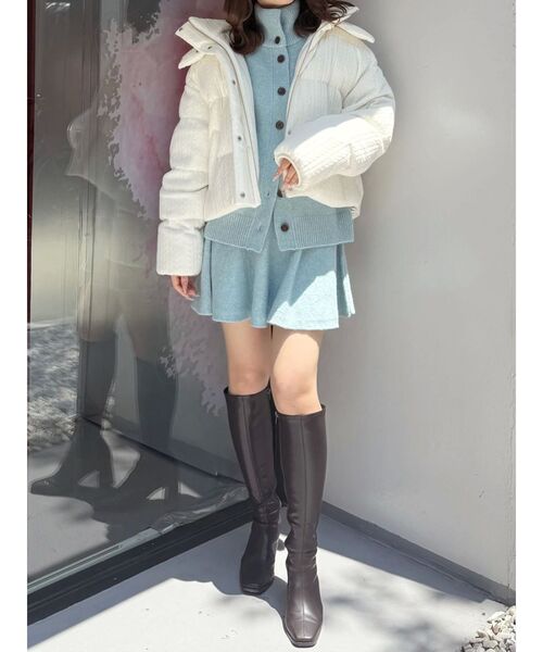 MERCURYDUO（マーキュリーデュオ）の「2WAYフード付きアライドショートニットダウン（ダウンジャケット/コート・レディース・アイボリー・SMALL/MEDIUM）」の11枚目の写真