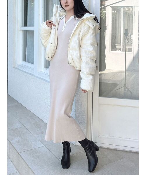 MERCURYDUO（マーキュリーデュオ）の「2WAYフード付きアライドショートニットダウン（ダウンジャケット/コート・レディース・アイボリー・SMALL/MEDIUM）」の16枚目の写真