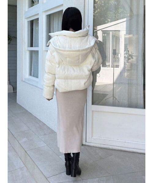 MERCURYDUO（マーキュリーデュオ）の「2WAYフード付きアライドショートニットダウン（ダウンジャケット/コート・レディース・アイボリー・SMALL/MEDIUM）」の17枚目の写真