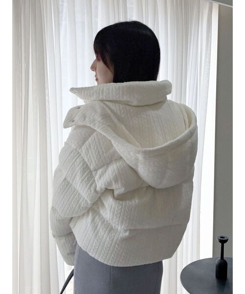 MERCURYDUO（マーキュリーデュオ）の「2WAYフード付きアライドショートニットダウン（ダウンジャケット/コート・レディース・アイボリー・SMALL/MEDIUM）」の21枚目の写真