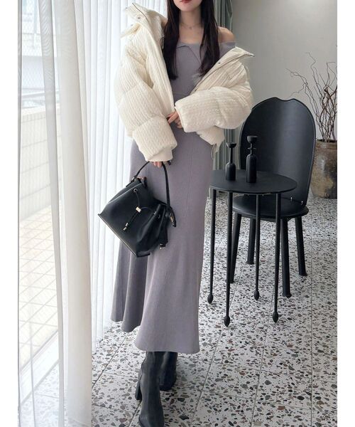 MERCURYDUO（マーキュリーデュオ）の「2WAYフード付きアライドショートニットダウン（ダウンジャケット/コート・レディース・アイボリー・SMALL/MEDIUM）」の22枚目の写真