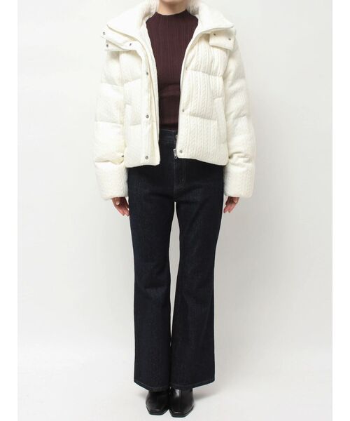 MERCURYDUO（マーキュリーデュオ）の「2WAYフード付きアライドショートニットダウン（ダウンジャケット/コート・レディース・アイボリー・SMALL/MEDIUM）」の3枚目の写真