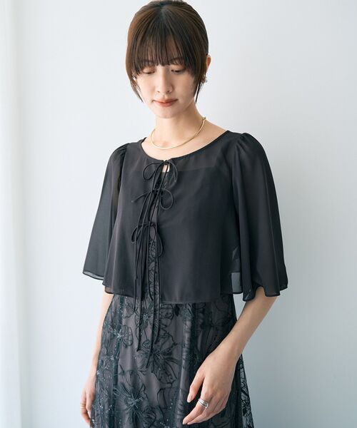 YECCA VECCA（イェッカヴェッカ）の「【2点SET】フラワー柄スパンコール刺繍ドレス（ドレス・レディース・チャコールグレー/グリーン・FREE）」の9枚目の写真