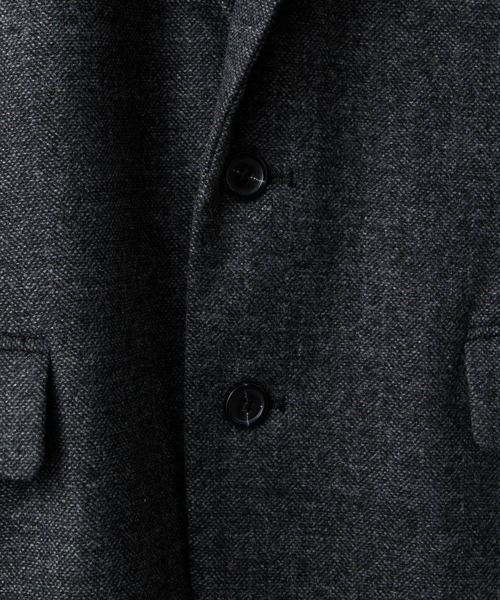CLEL】Wool Blend Herringbone Tweed Tailored Jacket / ウール
