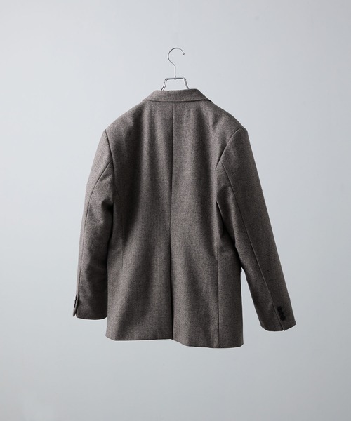 【CLEL】ウールブレンド ヘリンボーンツイードテーラードジャケット CLEL】Wool Blend Herringbone Tweed Tailored Jacket / ウール