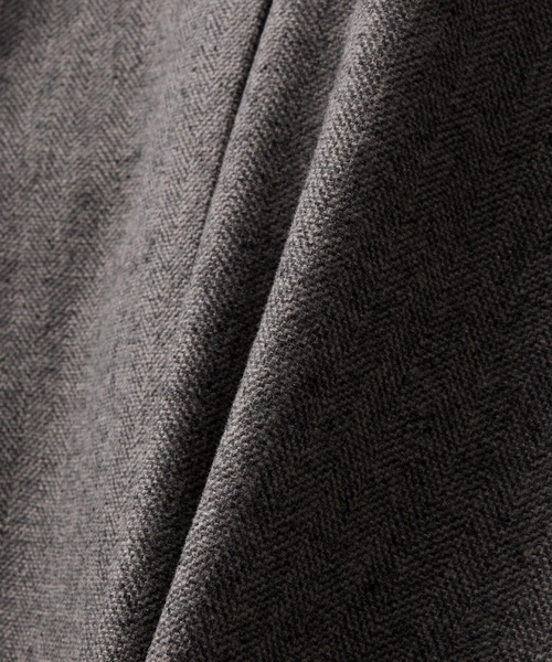 セール】【CLEL】Wool Blend Herringbone Tweed Tailored Jacket