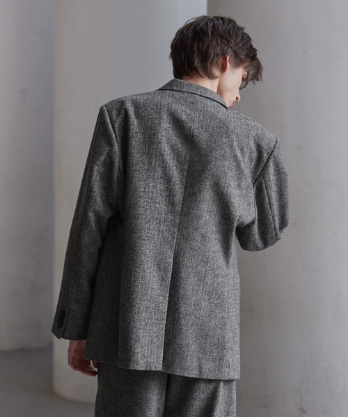 CLEL（クレイル）の「【CLEL】Wool Blend Herringbone Tweed
