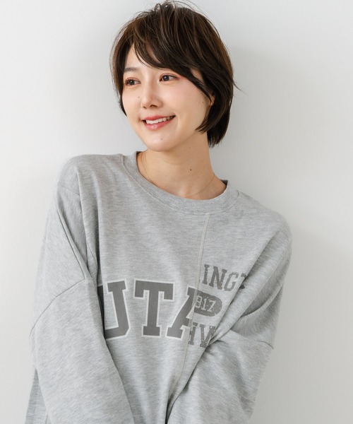 fort point(フォーポイント)の「【C-FORT POINT/フォートポイント】裏毛リメイク風チュニック(スウェット・レディース・杢グレー/アイボリー/ブルー/チャコールグレー/カーキ・FREE)」の20枚目の写真