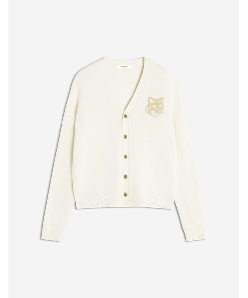 Maison Kitsune（メゾンキツネ）の「FOX HEAD INTARSIA MERINO CARDIGAN（カーディガン/ボレロ・メンズ・アイボリー/ブラック/セージグリーン・XL/L/M/S/XS）」の2枚目の写真