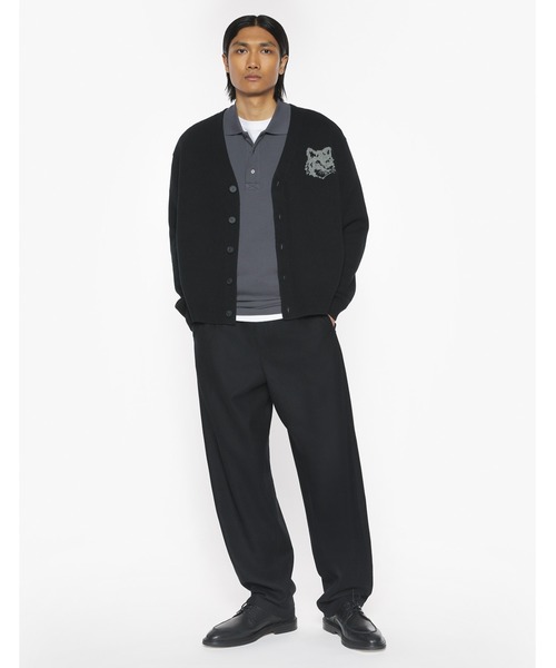 Maison Kitsune（メゾンキツネ）の「FOX HEAD INTARSIA MERINO CARDIGAN（カーディガン/ボレロ・メンズ・アイボリー/ブラック/セージグリーン・XL/L/M/S/XS）」の12枚目の写真