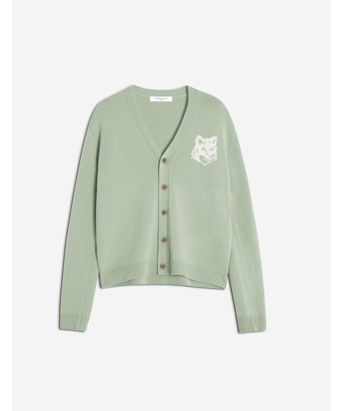 Maison Kitsune（メゾンキツネ）の「FOX HEAD INTARSIA MERINO CARDIGAN（カーディガン/ボレロ・メンズ・アイボリー/ブラック/セージグリーン・XL/L/M/S/XS）」の16枚目の写真