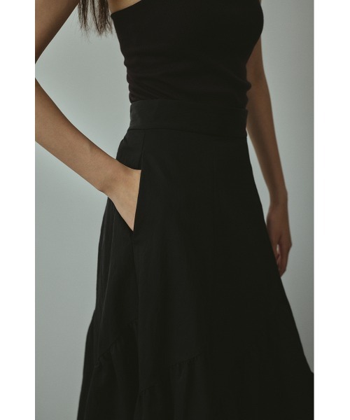 STYLEMIXER（スタイルミキサー）の「スラッシュパネルスカート（スカート・レディース・ブラック/カーキ・SMALL/MEDIUM）」の8枚目の写真