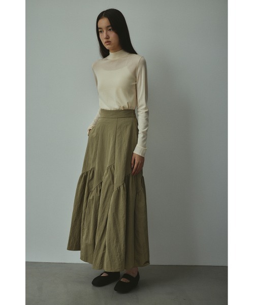 STYLEMIXER（スタイルミキサー）の「スラッシュパネルスカート（スカート・レディース・ブラック/カーキ・SMALL/MEDIUM）」の12枚目の写真