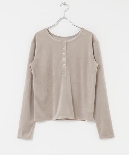 URBAN RESEARCH Sonny Label（アーバンリサーチサニーレーベル）の「『UR TECH』ベロアヘンリーネックプルオーバー（Tシャツ/カットソー・レディース・チャコールグレー/ブラウン/ライトグレー・FREE）」の20枚目の写真