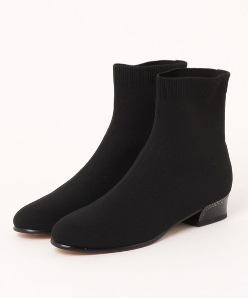 JILL STUART(ジルスチュアート)の「ニットショートブーツ(ブーツ・レディース・ベージュ/ブラック・24.5cm/24.0cm/23.5cm/23.0cm/22.5cm)」の1枚目の写真