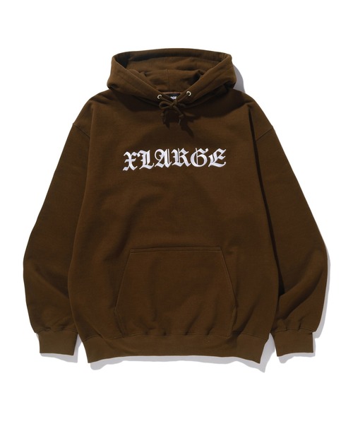 XLARGE(エクストララージ)の「OLD ENGLISH PULLOVER HOODED SWEATSHIRT(パーカー・メンズ・ブラウン/ブラック/アッシュ・XL/L/M/S)」の9枚目の写真