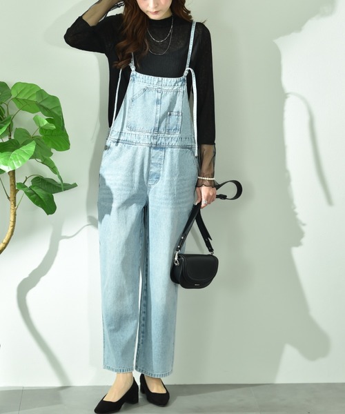 INTERPLANET（インタープラネット）の「【CYNICAL】ミドルオンスデニムキャミサロペット（サロペット/オーバーオール・レディース・ライトブルー/サックスブルー/オフホワイト・FREE）」の3枚目の写真