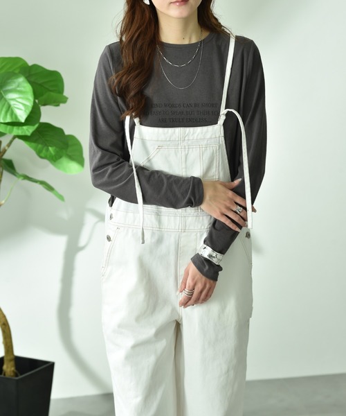 INTERPLANET（インタープラネット）の「【CYNICAL】ミドルオンスデニムキャミサロペット（サロペット/オーバーオール・レディース・ライトブルー/サックスブルー/オフホワイト・FREE）」の5枚目の写真