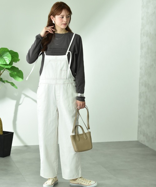 INTERPLANET（インタープラネット）の「【CYNICAL】ミドルオンスデニムキャミサロペット（サロペット/オーバーオール・レディース・ライトブルー/サックスブルー/オフホワイト・FREE）」の6枚目の写真