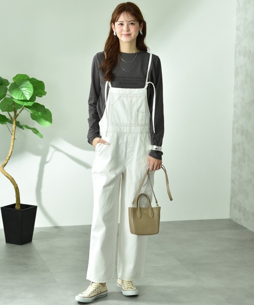 INTERPLANET（インタープラネット）の「【CYNICAL】ミドルオンスデニムキャミサロペット（サロペット/オーバーオール・レディース・ライトブルー/サックスブルー/オフホワイト・FREE）」の18枚目の写真