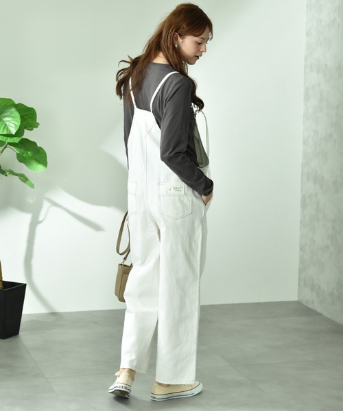 INTERPLANET（インタープラネット）の「【CYNICAL】ミドルオンスデニムキャミサロペット（サロペット/オーバーオール・レディース・ライトブルー/サックスブルー/オフホワイト・FREE）」の15枚目の写真