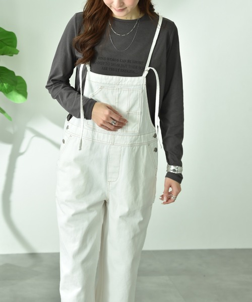 INTERPLANET（インタープラネット）の「【CYNICAL】ミドルオンスデニムキャミサロペット（サロペット/オーバーオール・レディース・ライトブルー/サックスブルー/オフホワイト・FREE）」の13枚目の写真