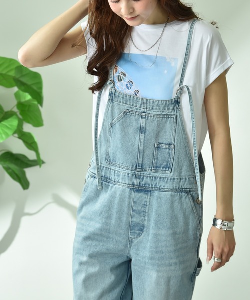 INTERPLANET（インタープラネット）の「【CYNICAL】ミドルオンスデニムキャミサロペット（サロペット/オーバーオール・レディース・ライトブルー/サックスブルー/オフホワイト・FREE）」の20枚目の写真