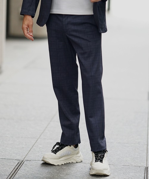 JOKER(ジョーカー)の「MVSニット総柄プリントトラウザー メンズ スラックス テーパード(チノパンツ・メンズ・ブラック/ネイビー・S/M/L)」の7枚目の写真