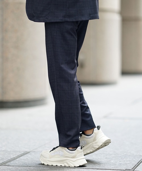 JOKER(ジョーカー)の「MVSニット総柄プリントトラウザー メンズ スラックス テーパード(チノパンツ・メンズ・ブラック/ネイビー・S/M/L)」の8枚目の写真