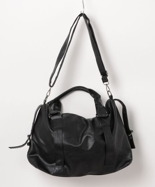 Burner(バーナー)の「【OKUOKU 0909】大容量 2WAY レザーボストンバッグ oku-bag-36-36【RBTS】(ボストンバッグ・レディース・ブラック・FREE)」の2枚目の写真