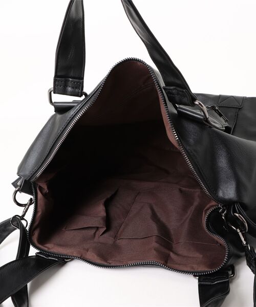 Burner(バーナー)の「【OKUOKU 0909】大容量 2WAY レザーボストンバッグ oku-bag-36-36【RBTS】(ボストンバッグ・レディース・ブラック・FREE)」の4枚目の写真