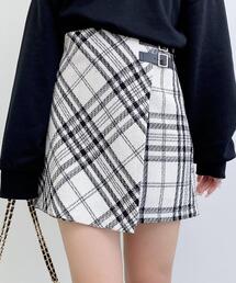 INGNI | サイドダブルベルトチェック柄ラップスカパン(スカート)