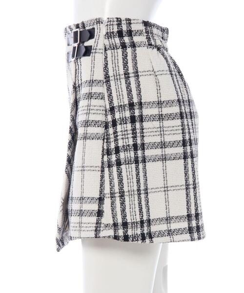 INGNI(イング)の「サイドダブルベルトチェック柄ラップスカパン(スカート・レディース・その他11/グレー系1/ホワイト系その他2・FREE)」の13枚目の写真