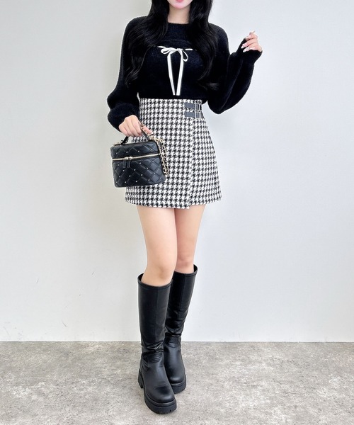 INGNI(イング)の「サイドダブルベルトチェック柄ラップスカパン(スカート・レディース・その他11/グレー系1/ホワイト系その他2・FREE)」の10枚目の写真