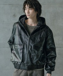 RATTLE TRAP（ラトルトラップ）の「ビンテージシンセティックレザーA-2タイプパーカーブルゾン（ブルゾン）」