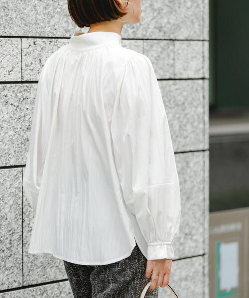 F by ROSSO（エフバイロッソ）の「F by ROSSO　ハイネック2WAYブラウス（シャツ/ブラウス・レディース・オフホワイト/ブラック・FREE）」の4枚目の写真