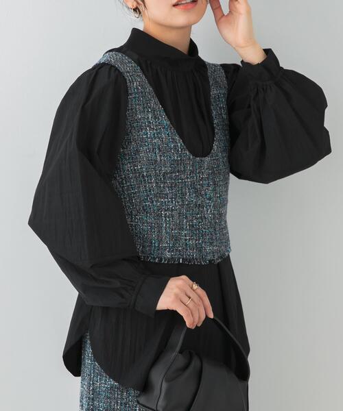 F by ROSSO（エフバイロッソ）の「F by ROSSO　ハイネック2WAYブラウス（シャツ/ブラウス・レディース・オフホワイト/ブラック・FREE）」の13枚目の写真