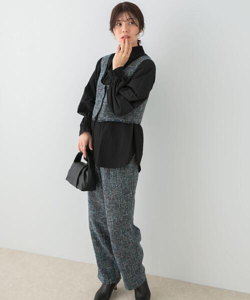 F by ROSSO（エフバイロッソ）の「F by ROSSO　ハイネック2WAYブラウス（シャツ/ブラウス・レディース・オフホワイト/ブラック・FREE）」の15枚目の写真